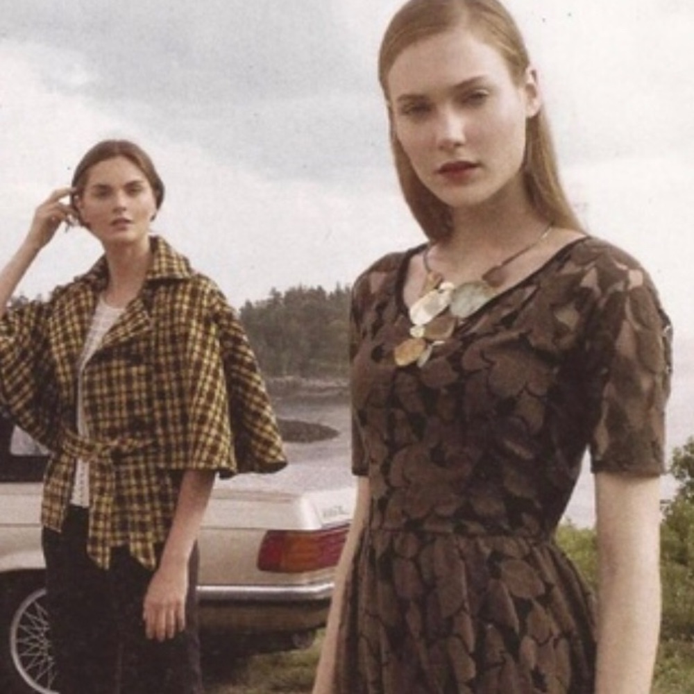 Anthropologie Weston Wear brown lace dress - Picture 6 of 6